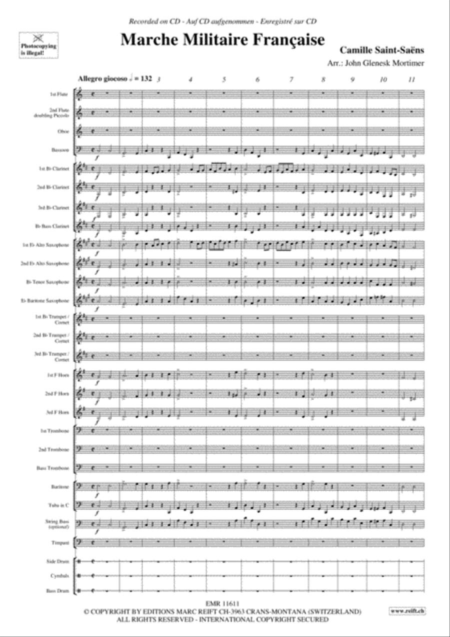 Marche Militaire Francaise Concert Band scores gallery preview page 4