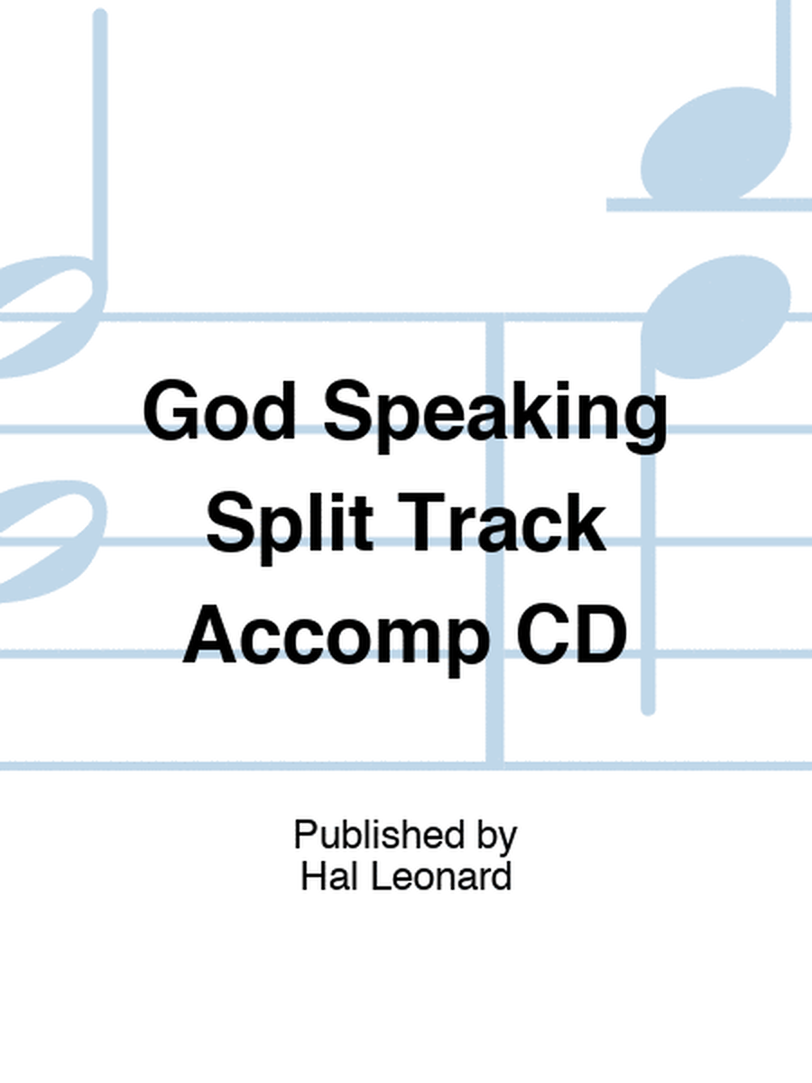 God Speaking Split Track Accomp CD