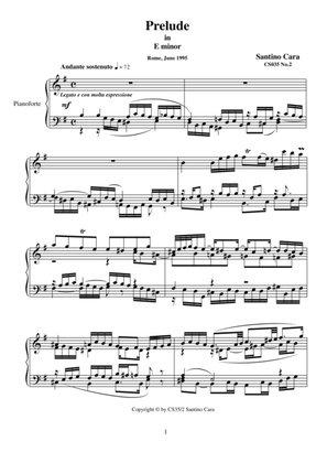 Book cover for Prelude in E minor