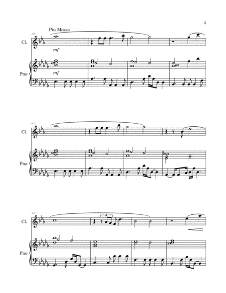 Aria Clarinet Solo scores gallery preview page 5