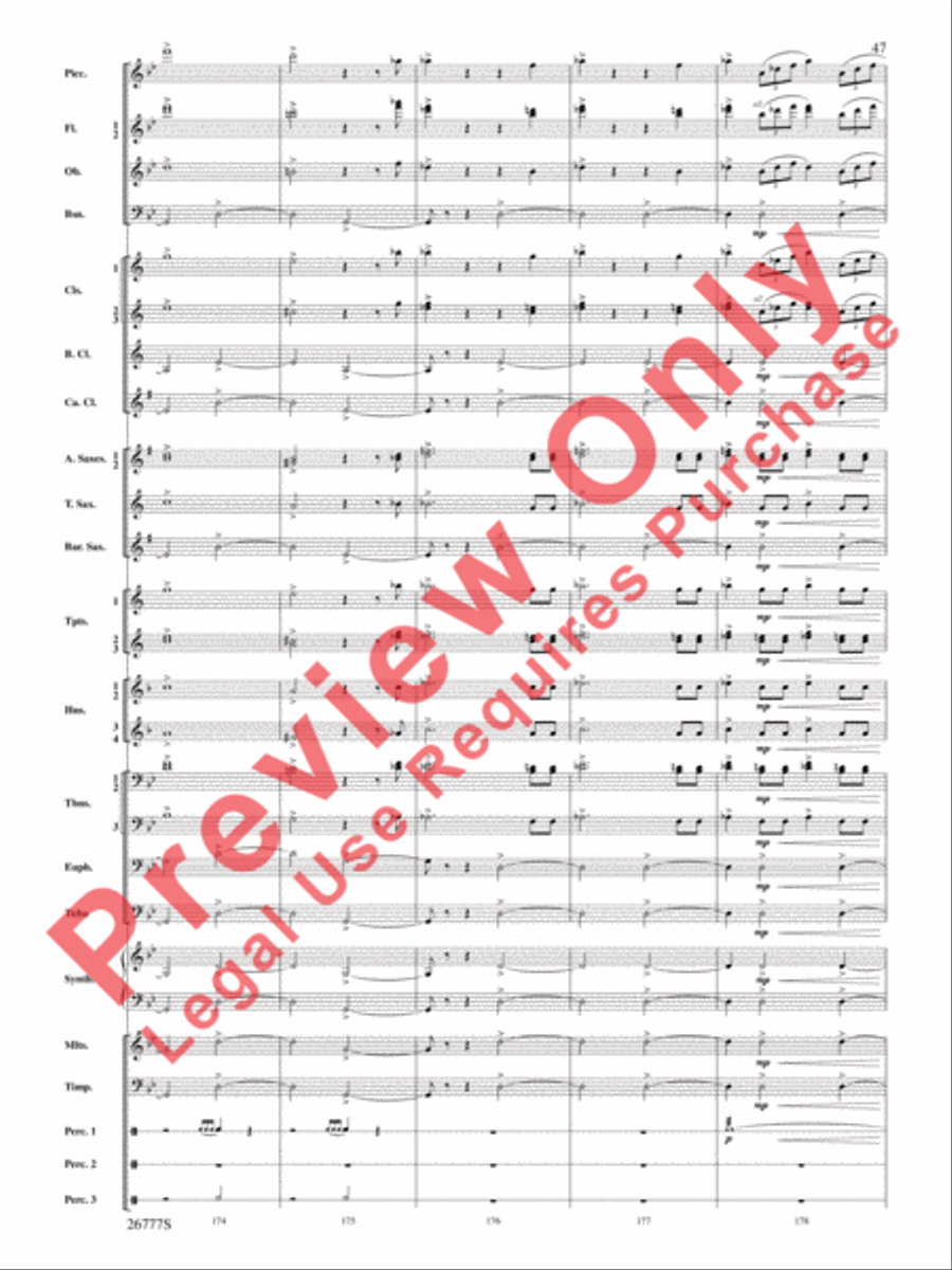 Soaring with John Williams Concert Band scores gallery preview page 48