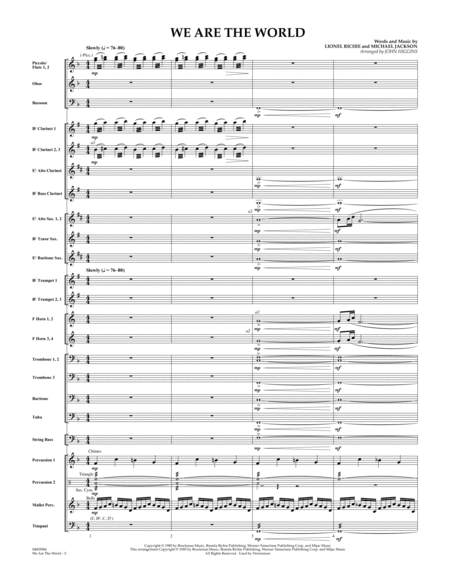 We Are The World - Conductor Score (Full Score)