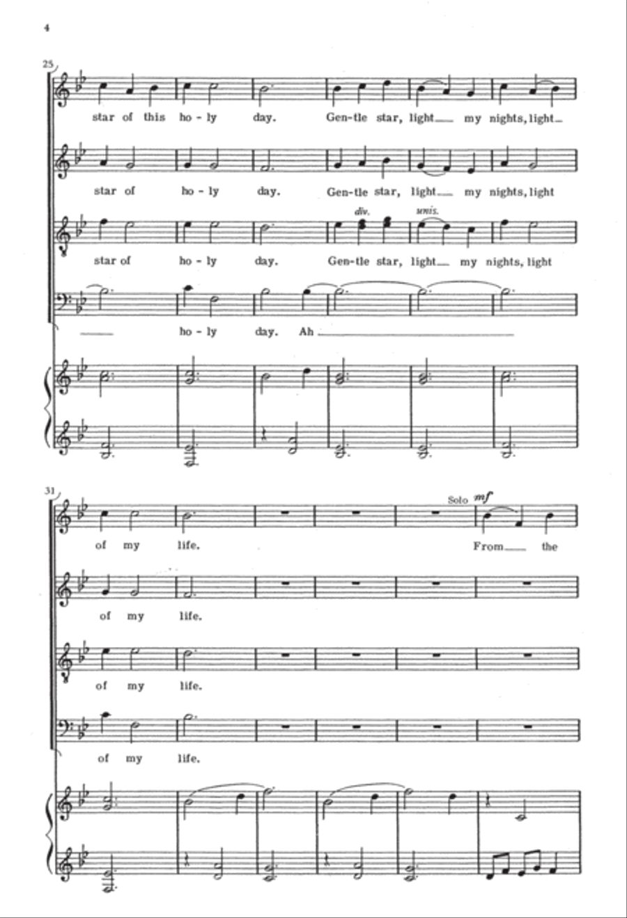 Beautiful Star 4-Part scores gallery preview page 4