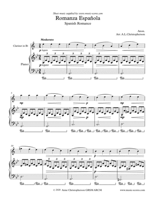 Spanish Romance - Clarinet and Piano