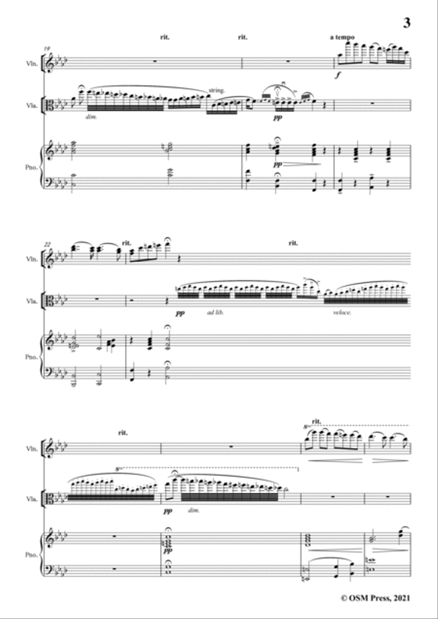 Sarasate-Zigeunerweisen(Gypsy Airs),Op.20,for Violin,Viola and Piano Violin scores gallery preview page 5