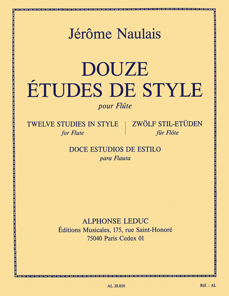 12 Etudes De Style (flute Solo)