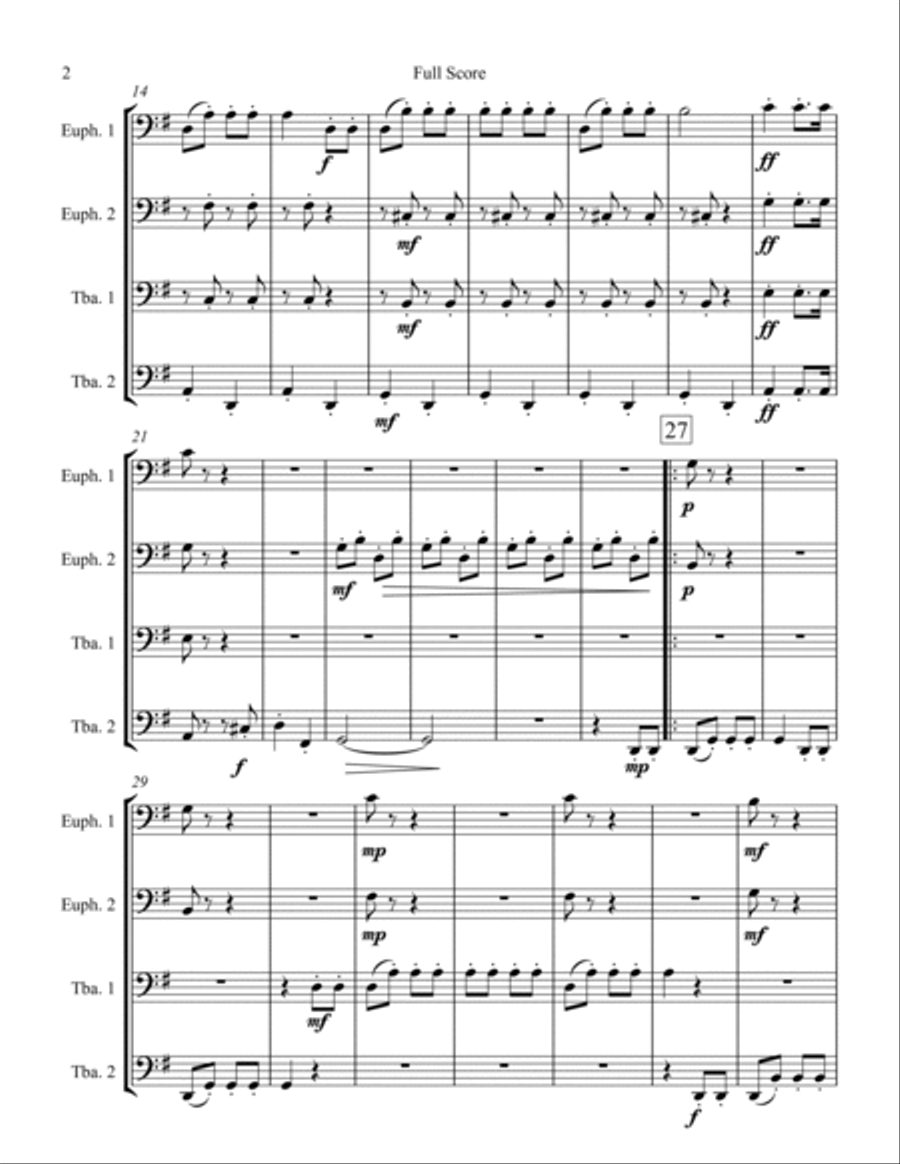 There Is Nothin' Like A Dame Euphonium scores gallery preview page 2