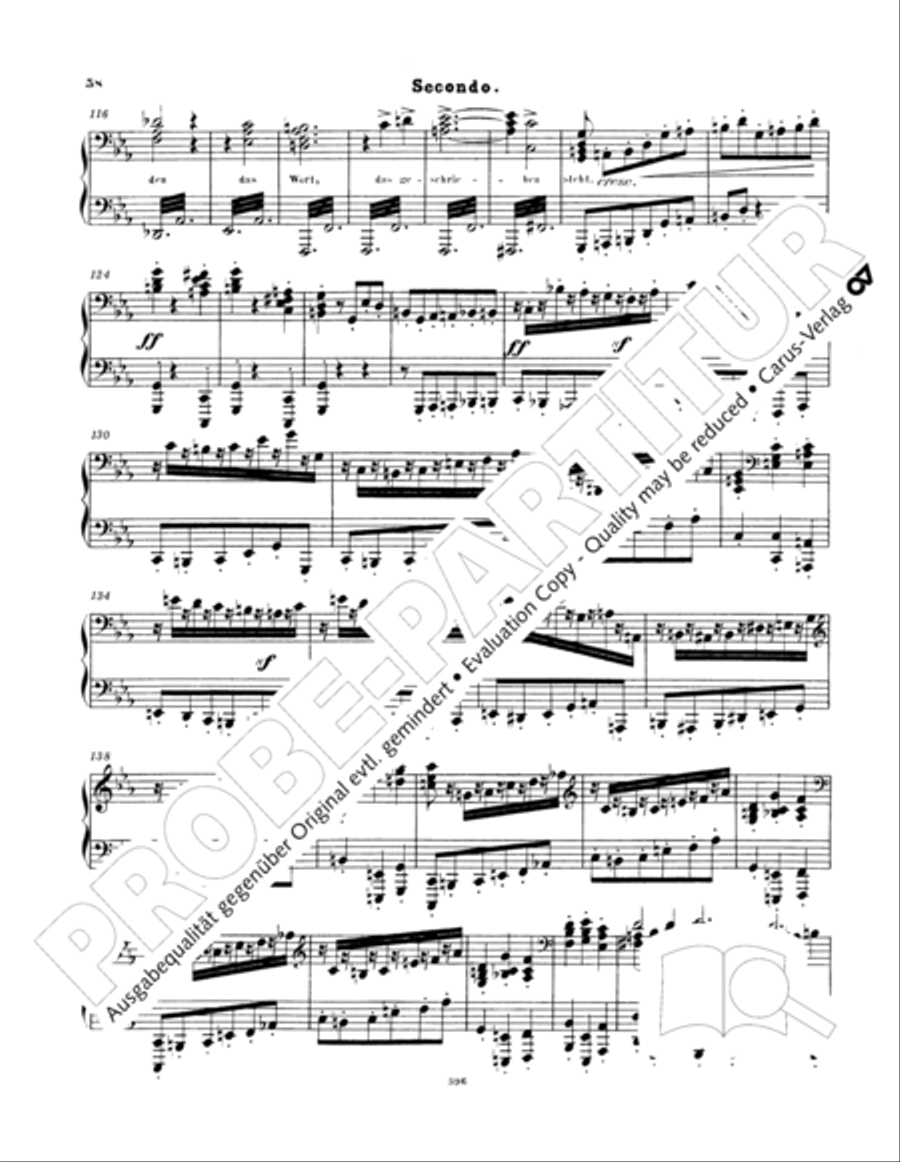 Ein Deutsches Requiem (German Requiem) Piano Duet scores gallery preview page 67