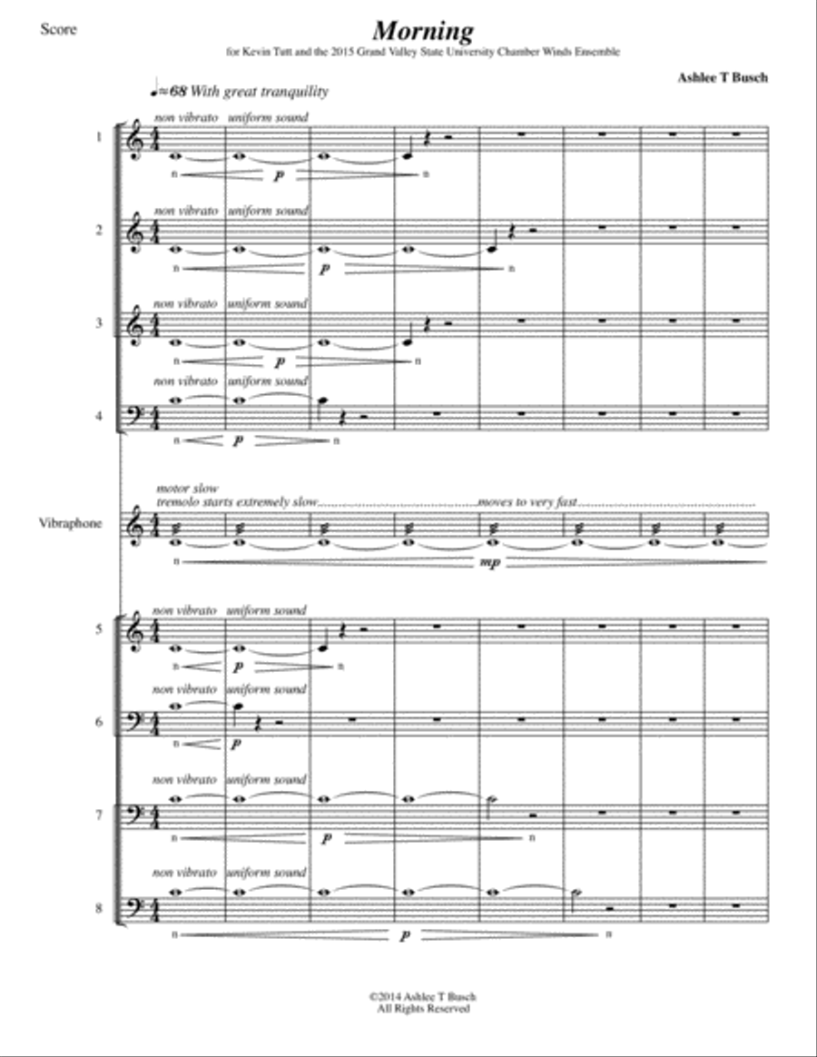 Morning (SCORE ONLY) Percussion Ensemble scores gallery preview page 4