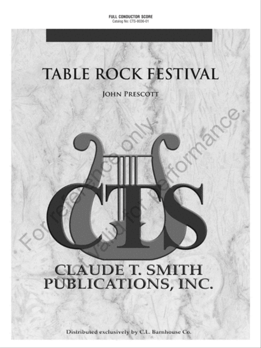 Table Rock Festival Table Rock Festival Concert Band scores gallery preview page 2