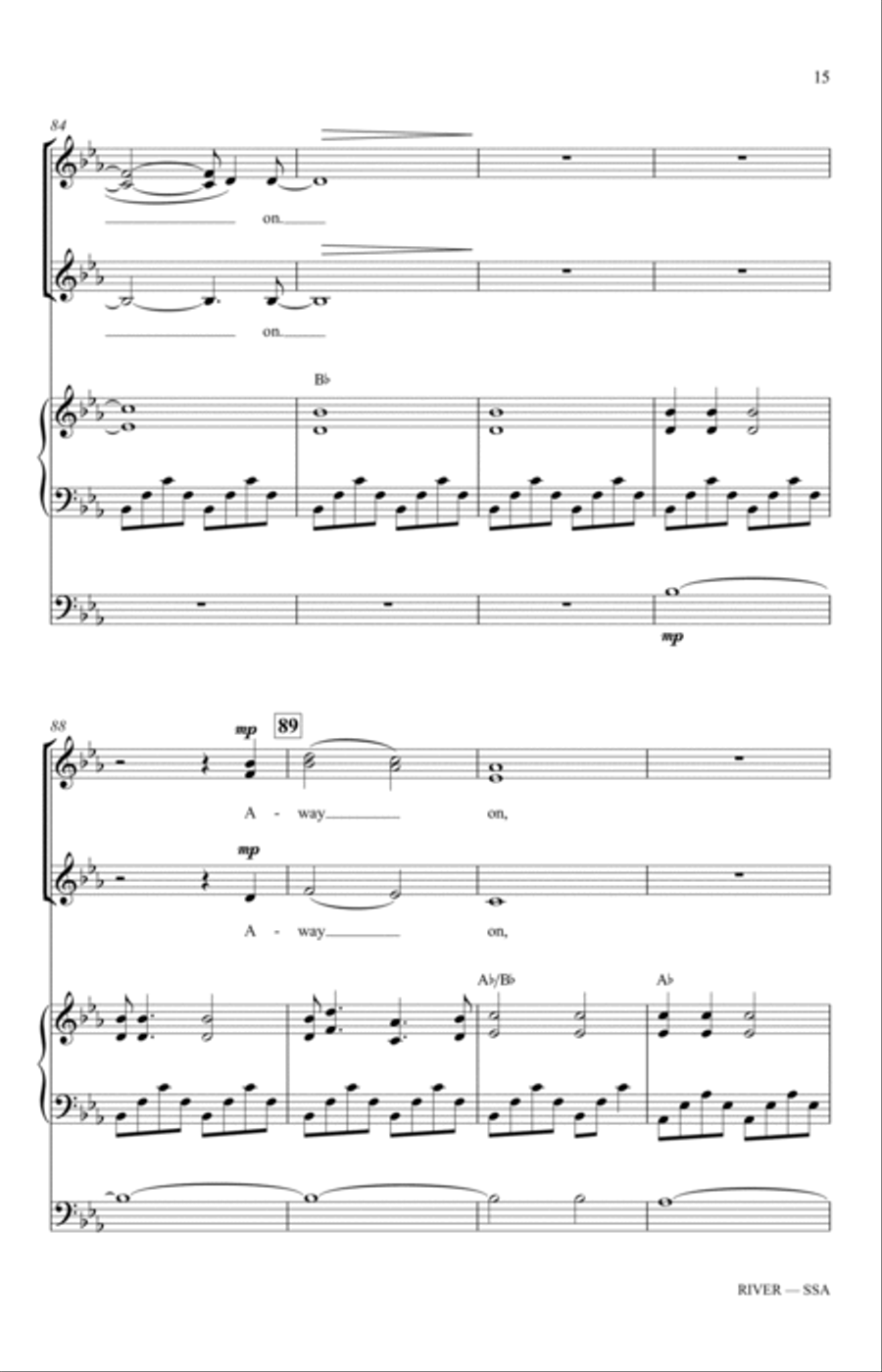 River (arr. Mac Huff) SSA scores gallery preview page 15