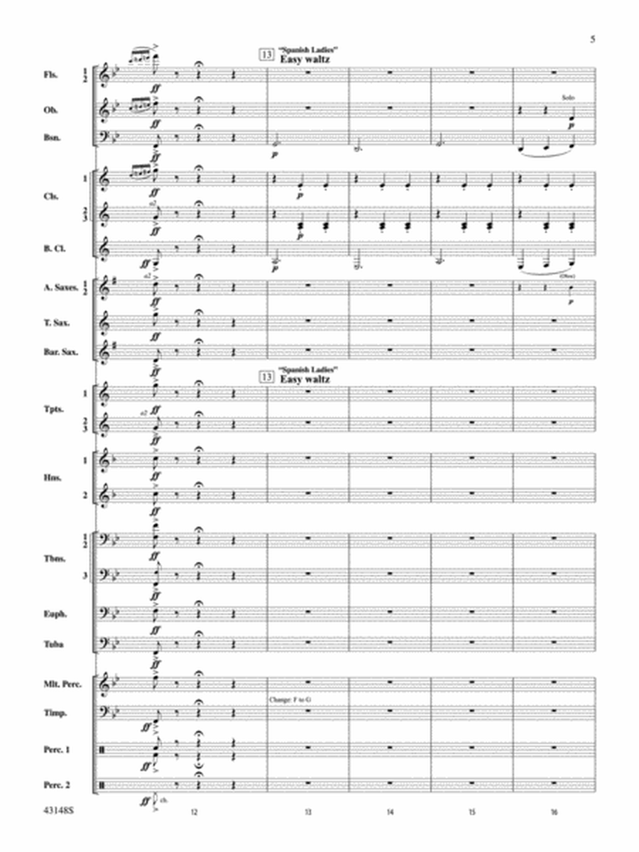 Of Sea and Song: Score