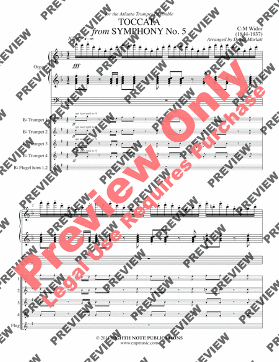 Toccata (from Symphony No. 5) Small Ensemble scores gallery preview page 3