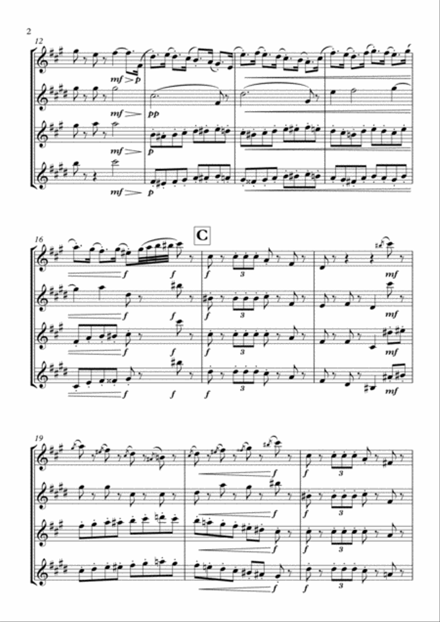 The Nutcracker Suite - 2. March Woodwind Quartet scores gallery preview page 2
