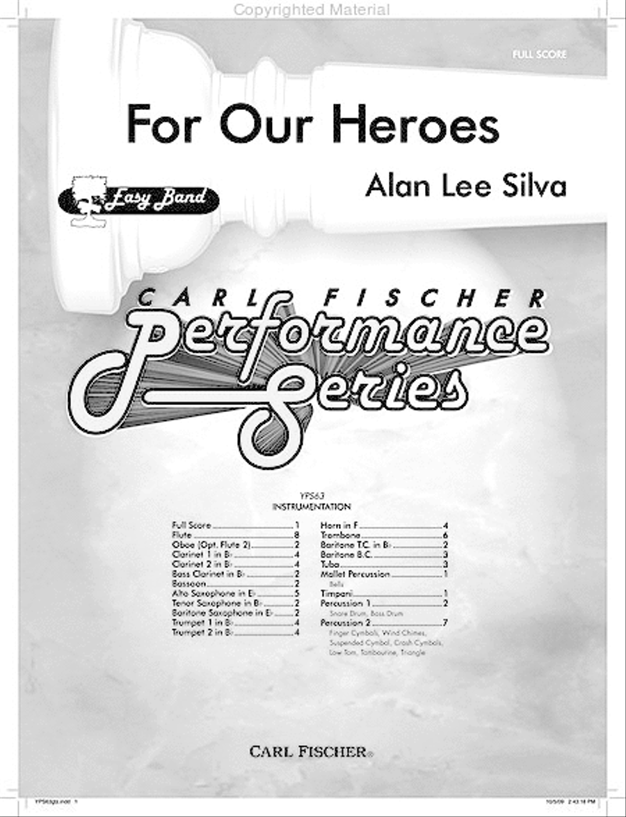 For Our Heroes Concert Band scores gallery preview page 2