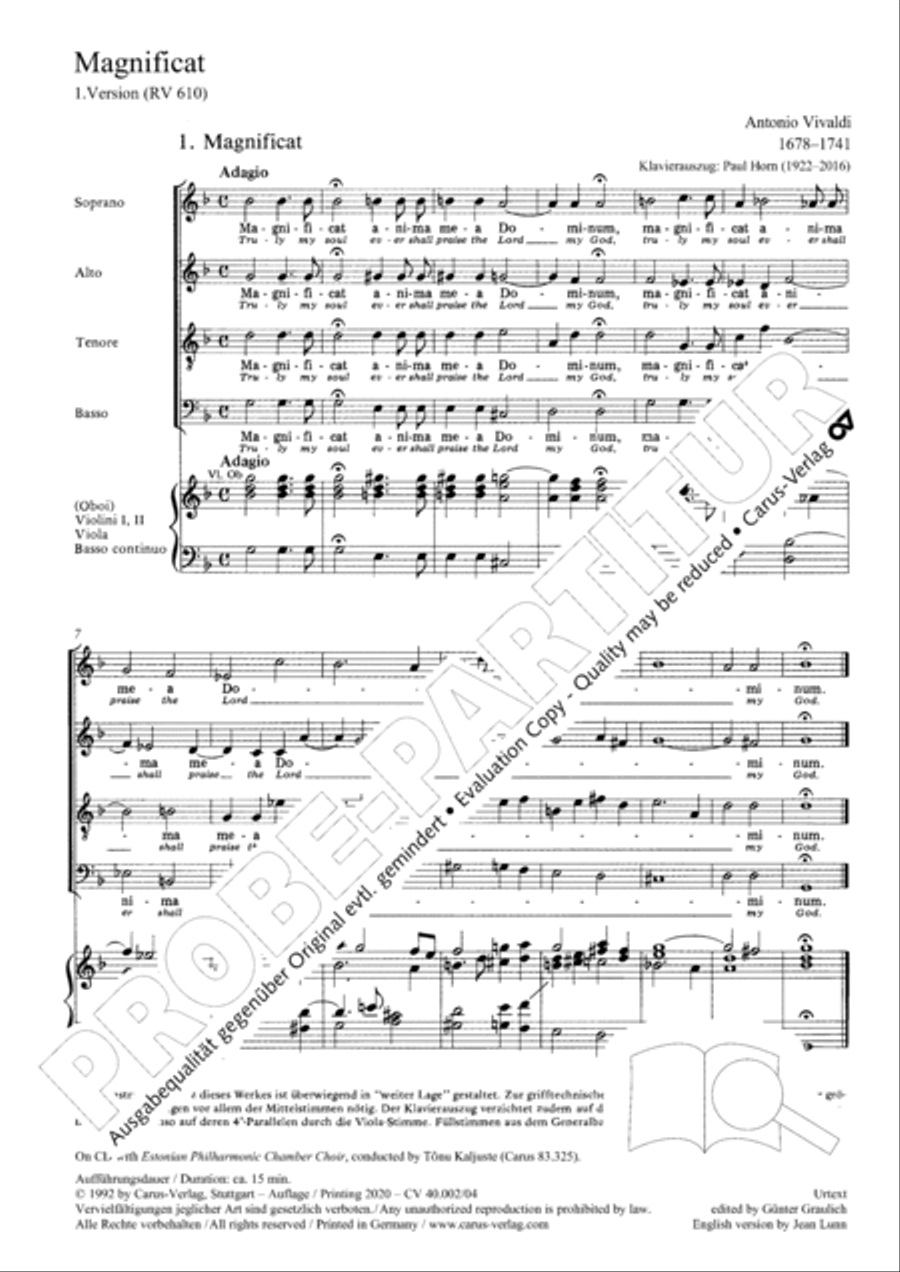 Magnificat Magnificat SA scores gallery preview page 5