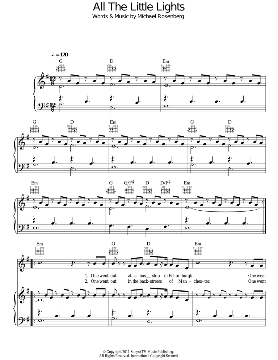 All The Little Lights Acoustic Guitar scores gallery preview page 1