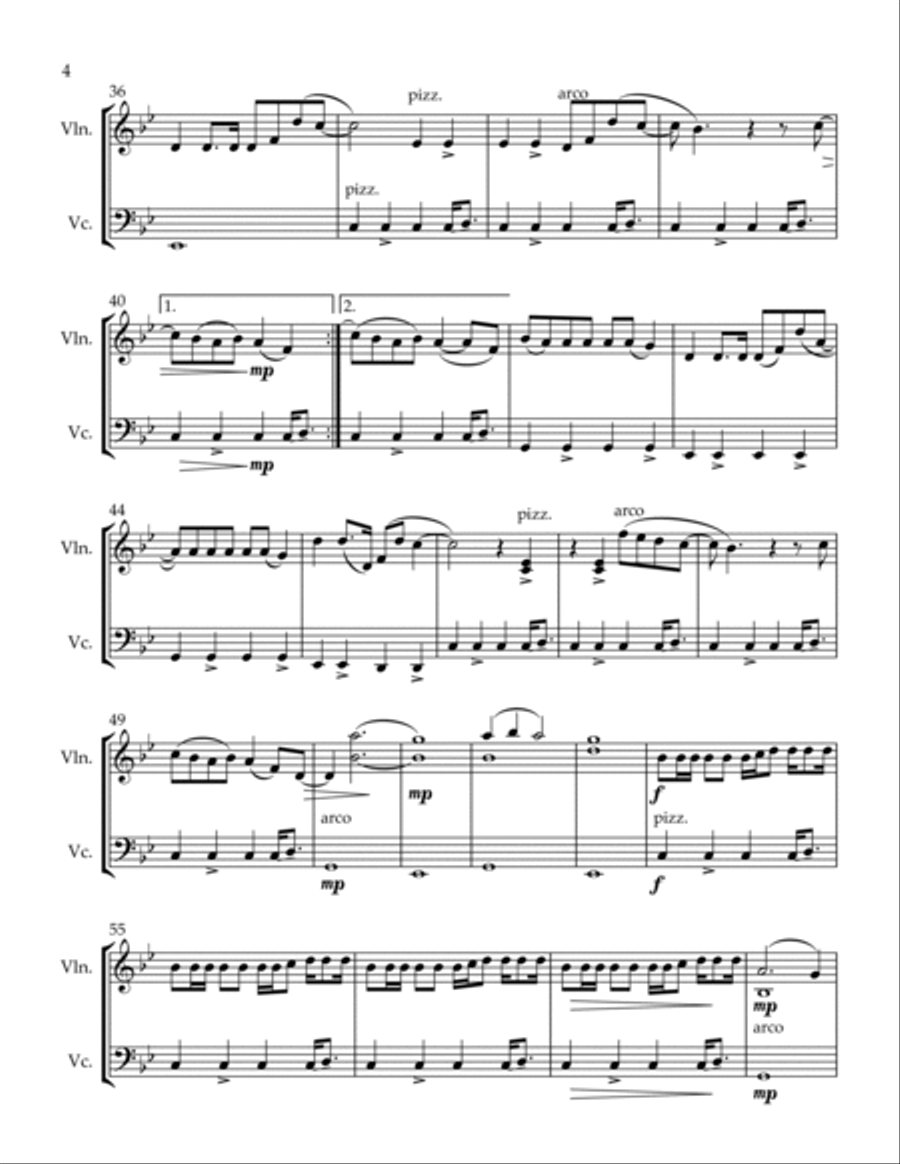 Flashing Lights String Duet scores gallery preview page 6