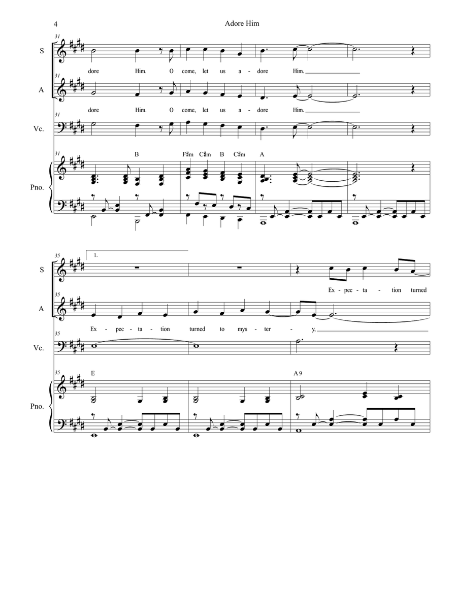 Adore Him SA scores gallery preview page 4