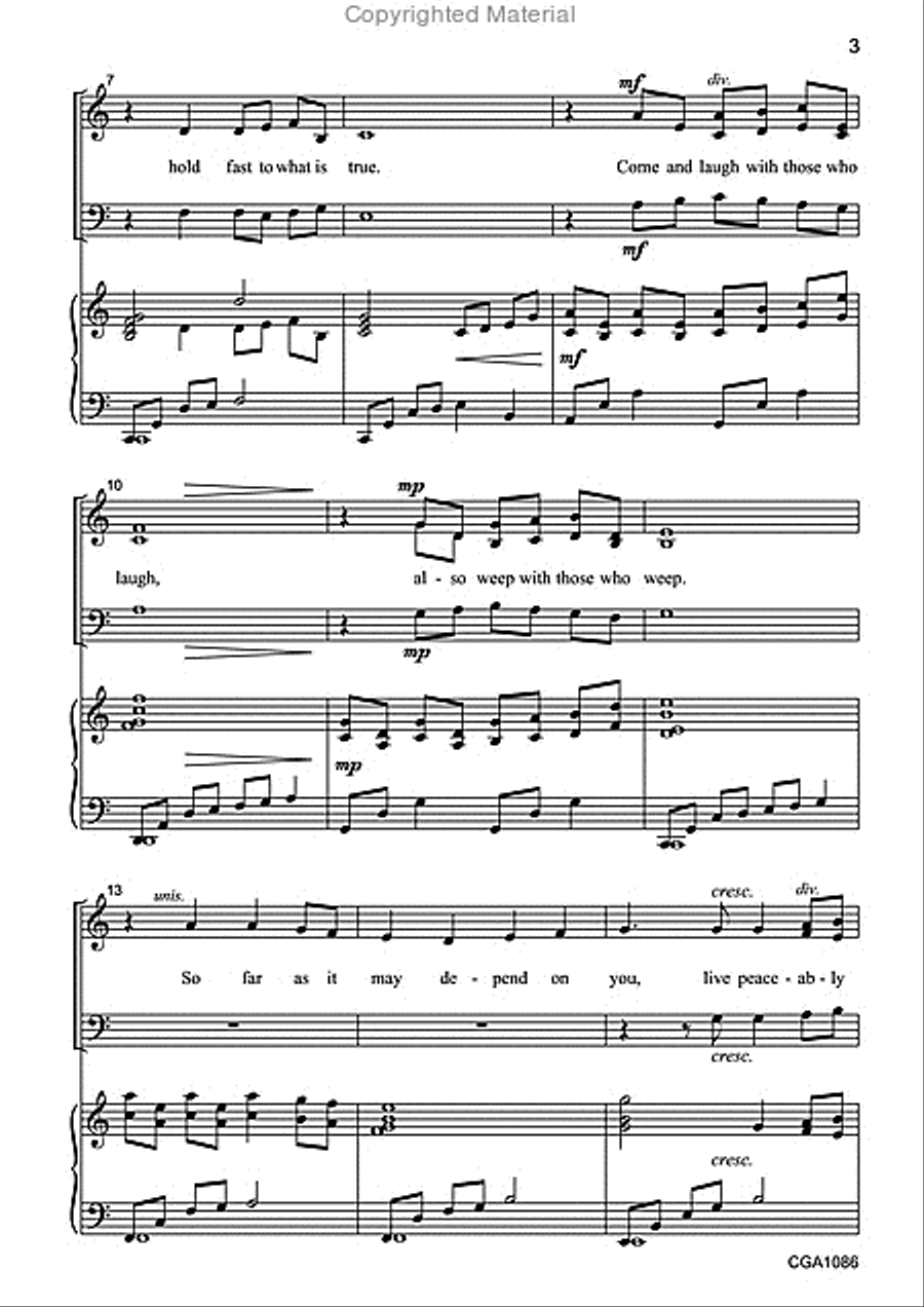 Hold Fast to What Is Good 4-Part scores gallery preview page 3