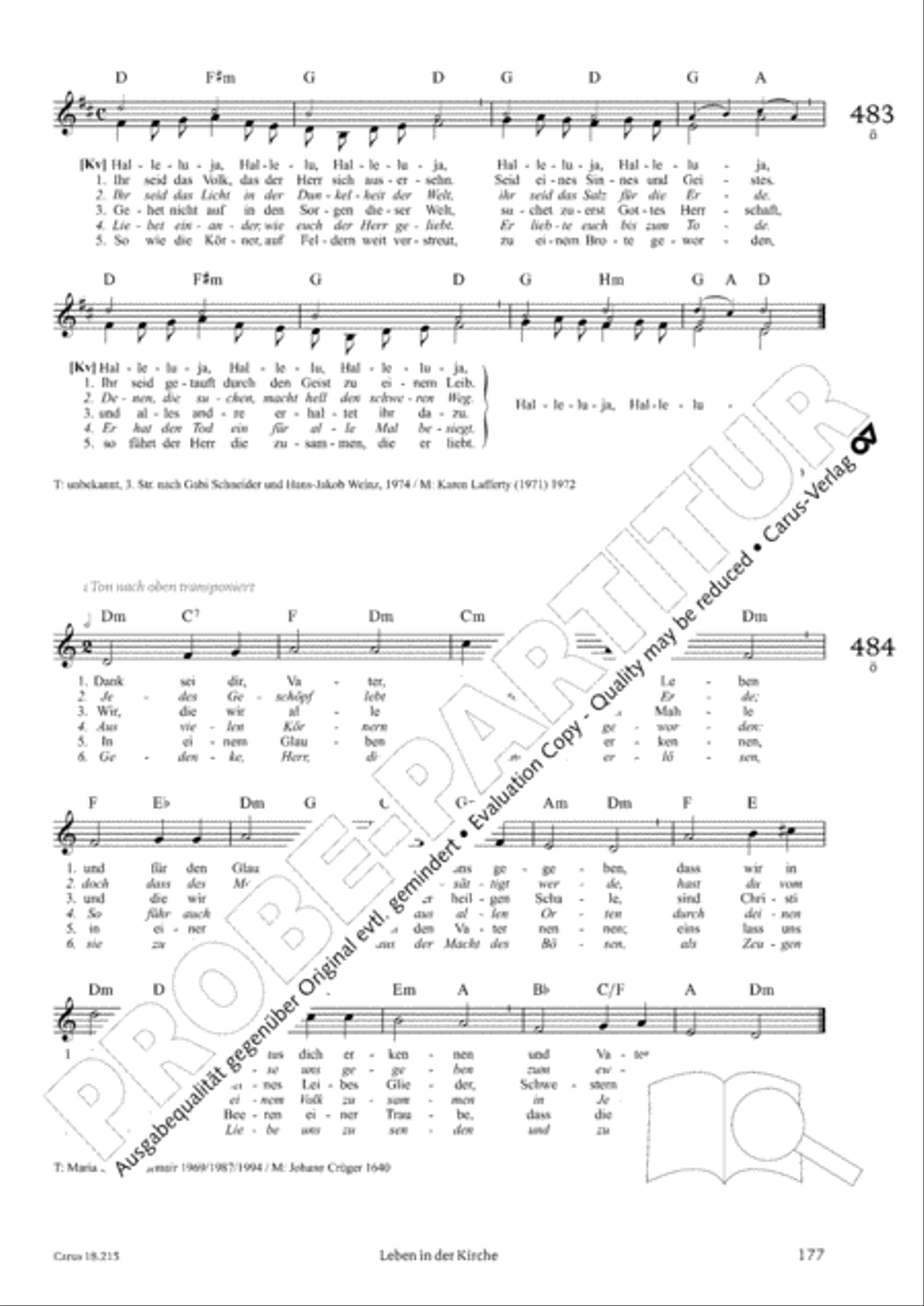 Gitarrenbuch zum Gotteslob Guitar scores gallery preview page 162