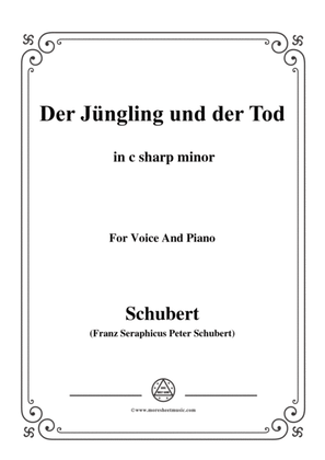 Schubert-Der Jüngling und der Tod,in c sharp minor,D.545,for Voice and Piano