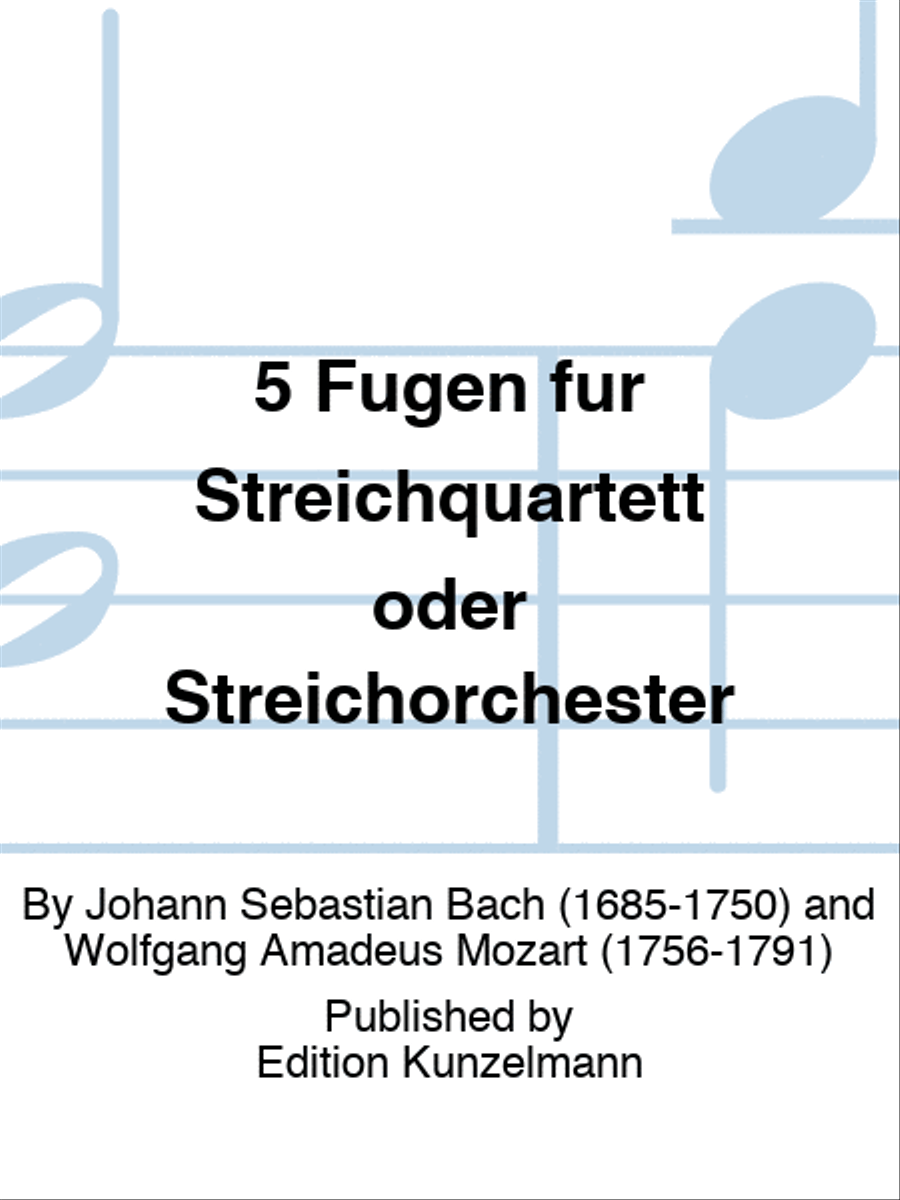 5 Fugues for string quartet or string orchestra String Quartet scores gallery preview page 1