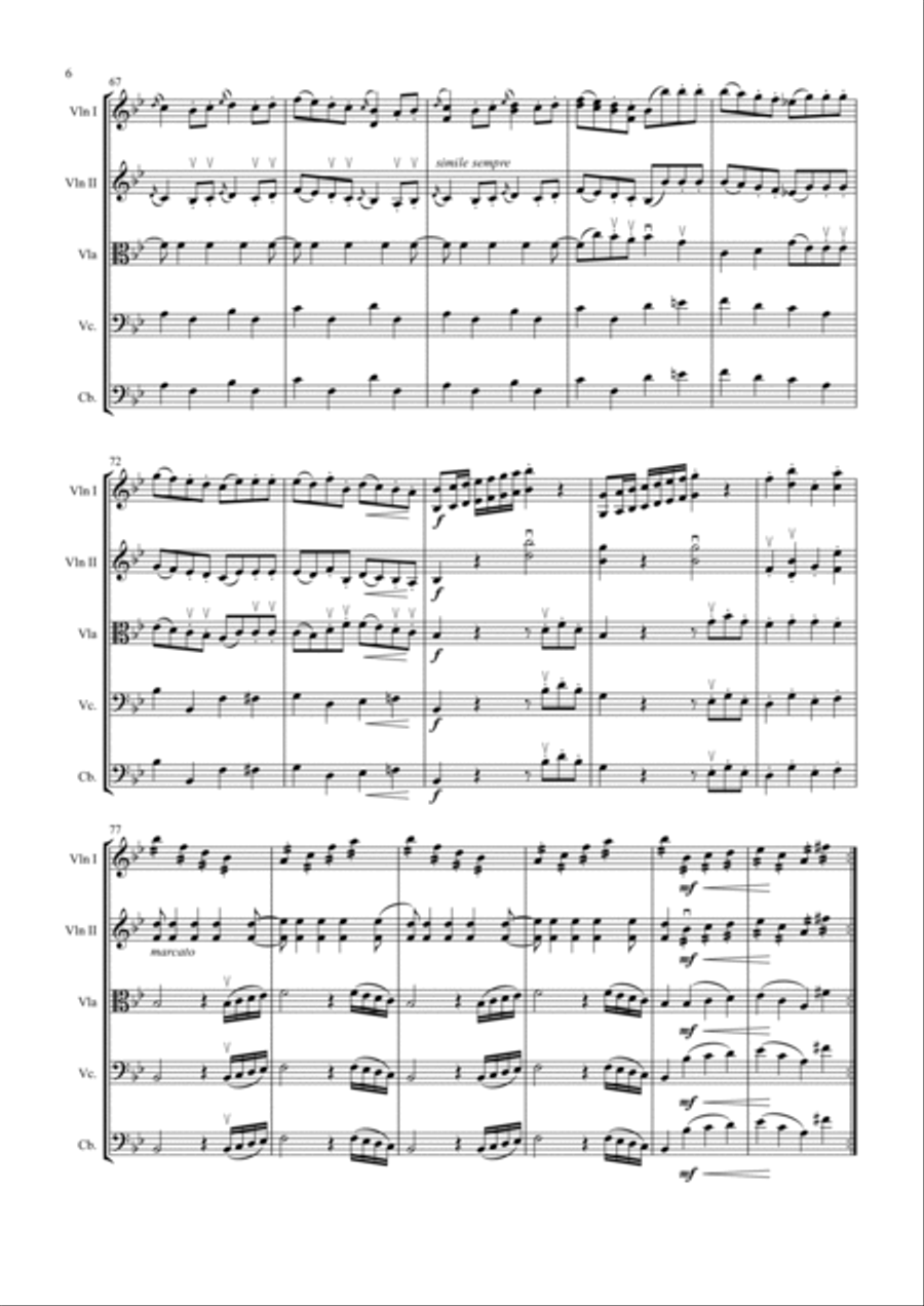 Symphony No. 25 in G minor K183 String Orchestra scores gallery preview page 6