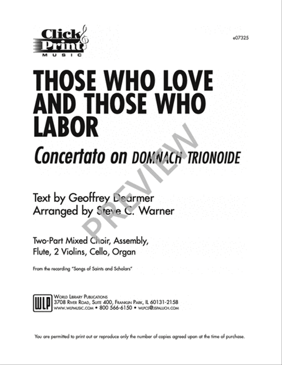 Those Who Love and Those Who Labor Choir scores gallery preview page 2