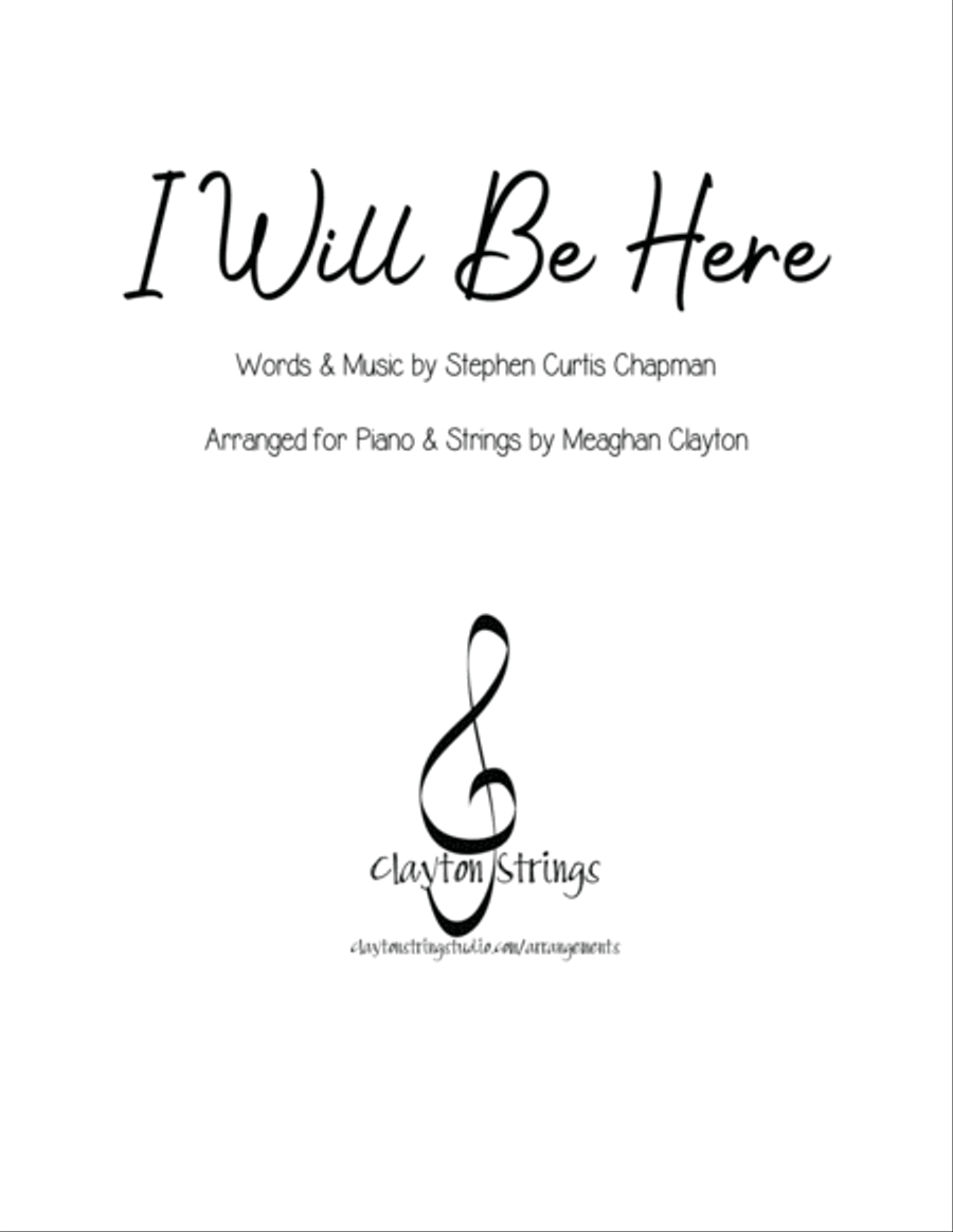 I Will Be Here Small Ensemble scores gallery preview page 1