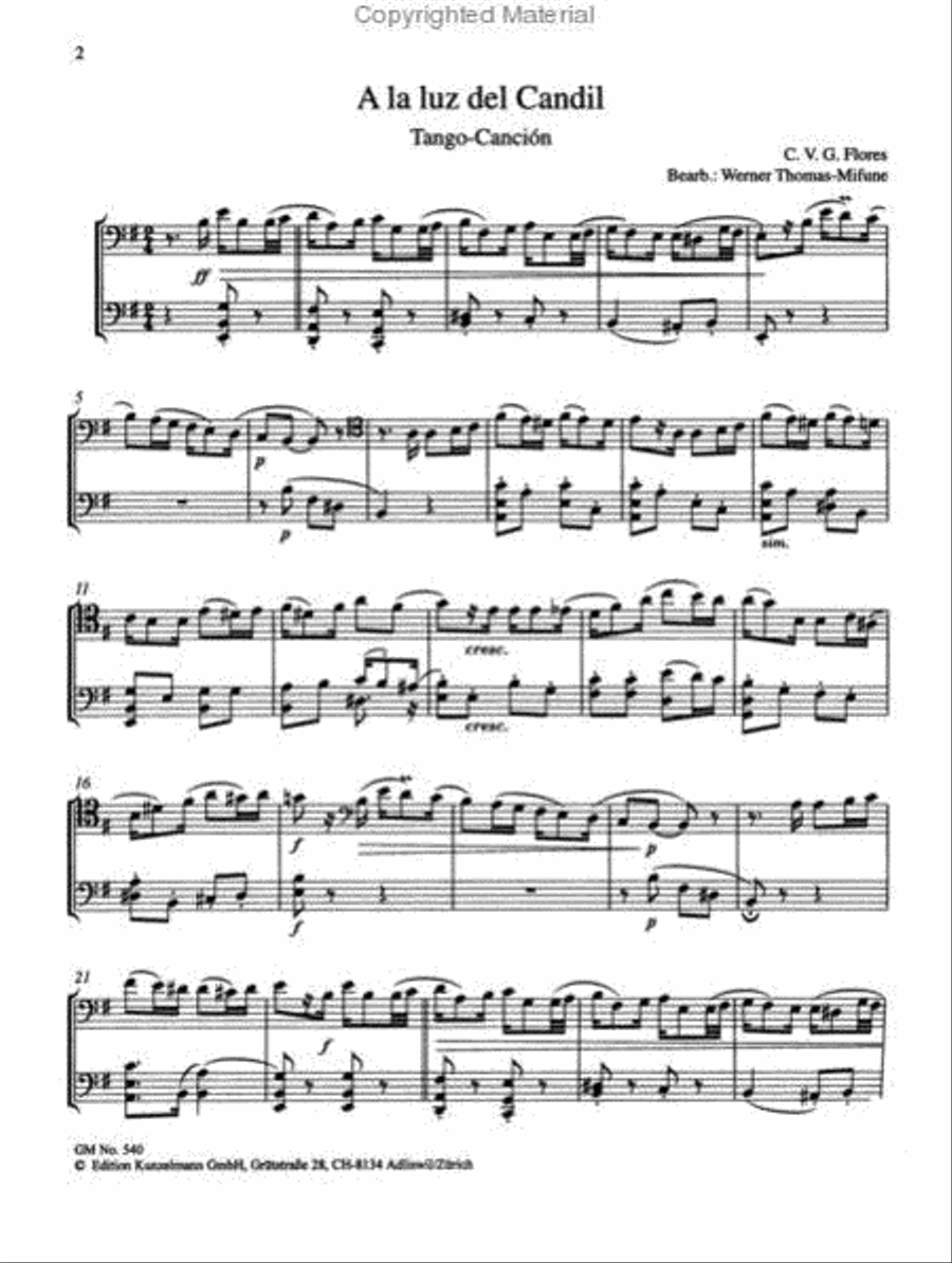 7 easy tangos for 2 celli Set of Parts scores gallery preview page 5