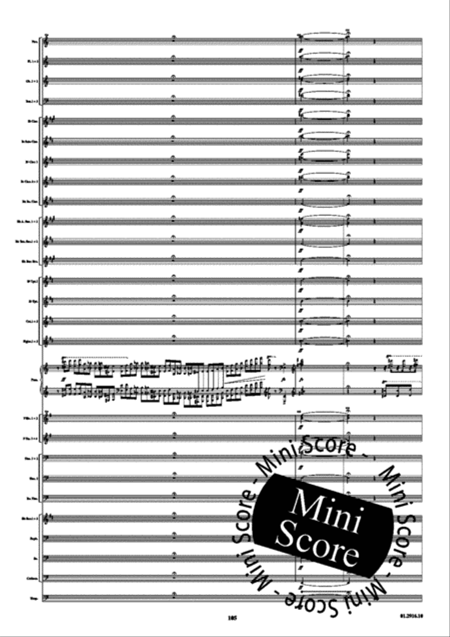 Piano Concerto opus 16 A Minor Concert Band scores gallery preview page 109