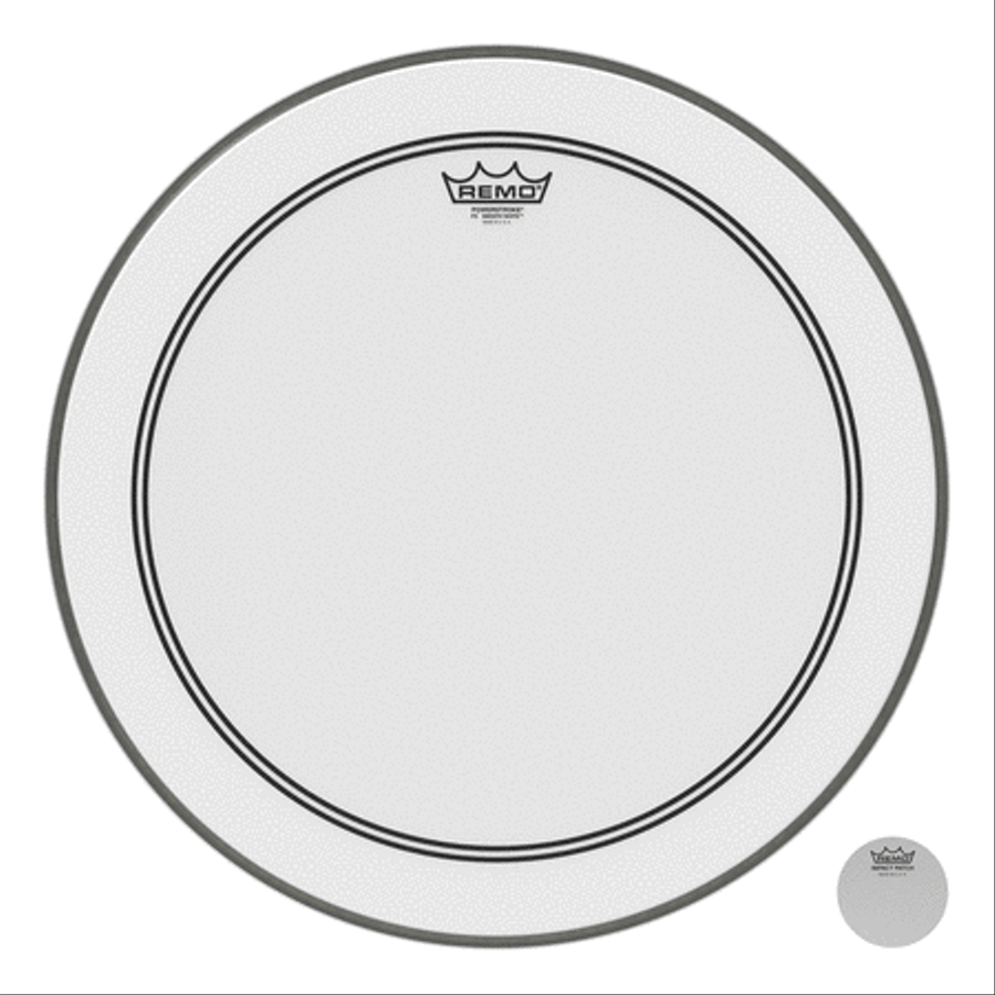 Bass, Powerstroke 3, Smooth White, 20“ Diameter, 2-1/2” Impact Patch Musical Instruments scores gallery preview page 1