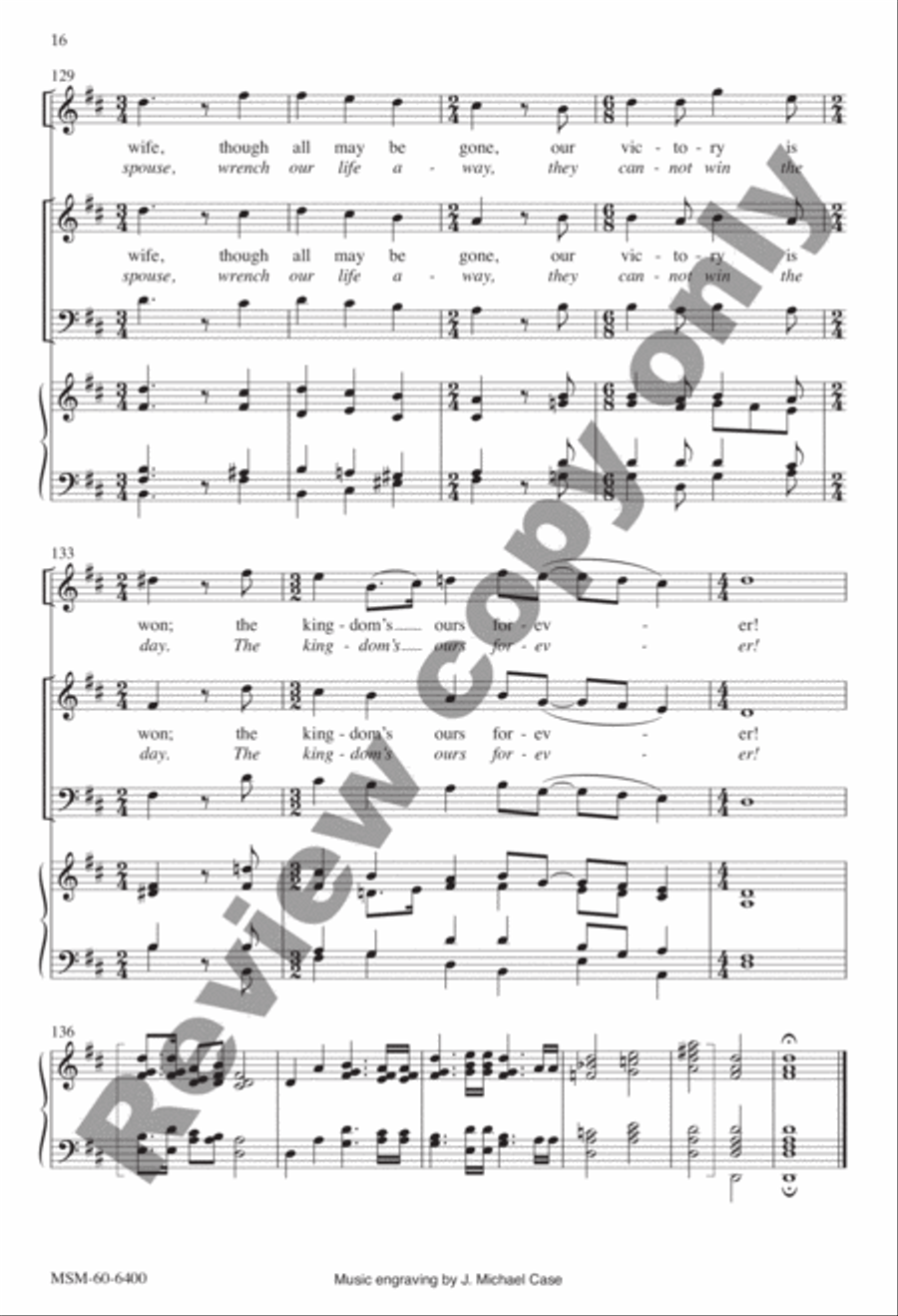 A Mighty Fortress is Our God (Rhythmic) (Choral Score) image number null