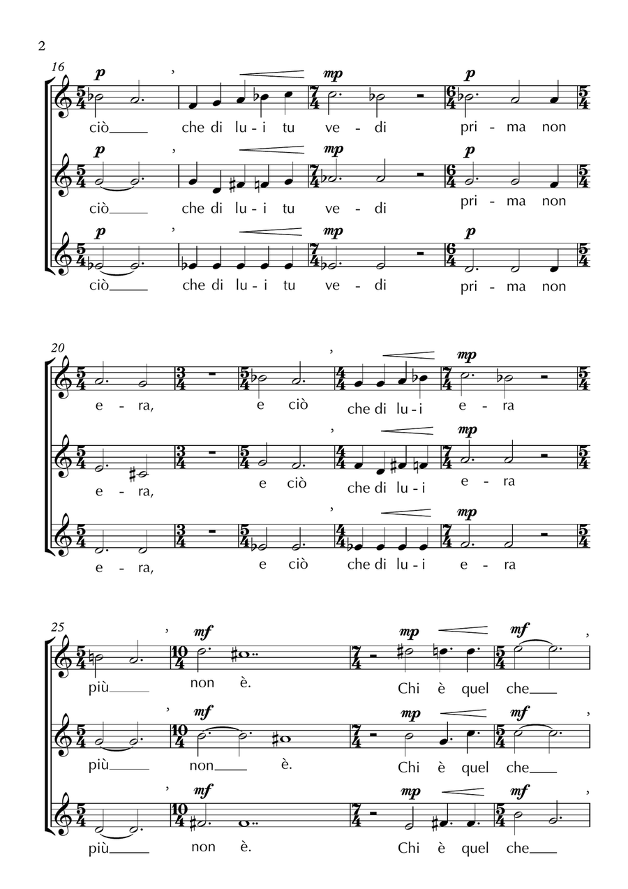 Guarda il lume A Cappella scores gallery preview page 2