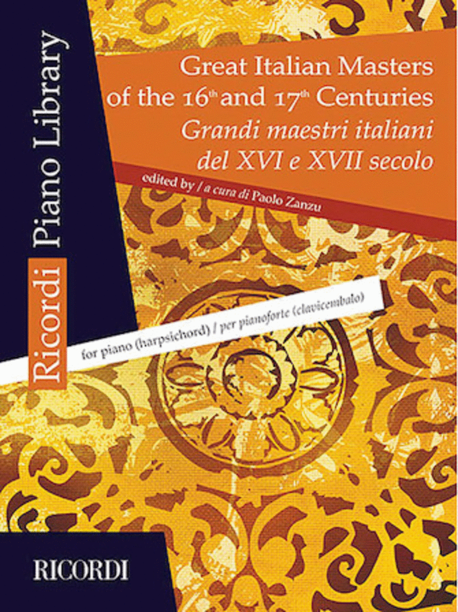 Great Italian Masters of the 16th and 17th Centuries Piano Solo scores gallery preview page 1