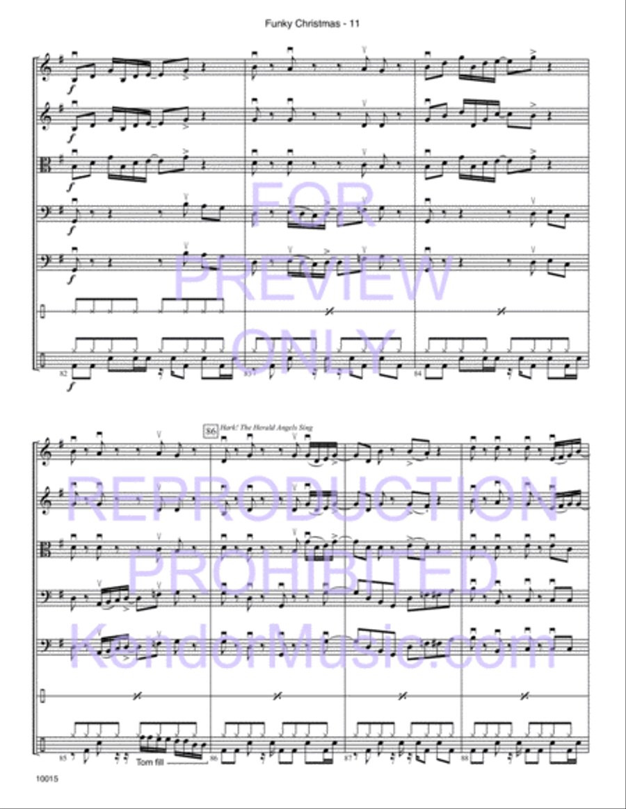 Funky Christmas Funky Christmas String Orchestra scores gallery preview page 13