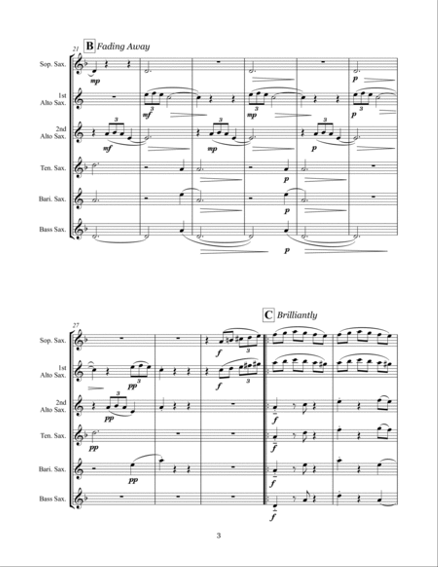 Dancing Devil (Saxophone Quintet) Saxophone Quintet scores gallery preview page 3