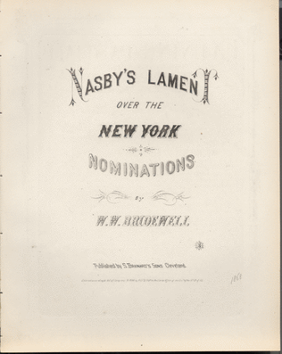 Book cover for Nasby's Lament Over the New York Nominations