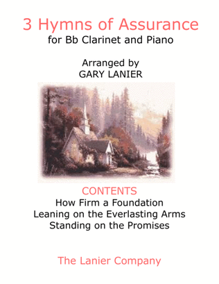 Book cover for 3 HYMNS OF ASSURANCE (for Bb Clarinet and Piano with Score/Parts)