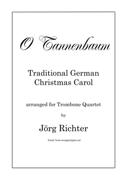 O Christmas Tree (O Tannenbaum) for Trombone Quartet image number null