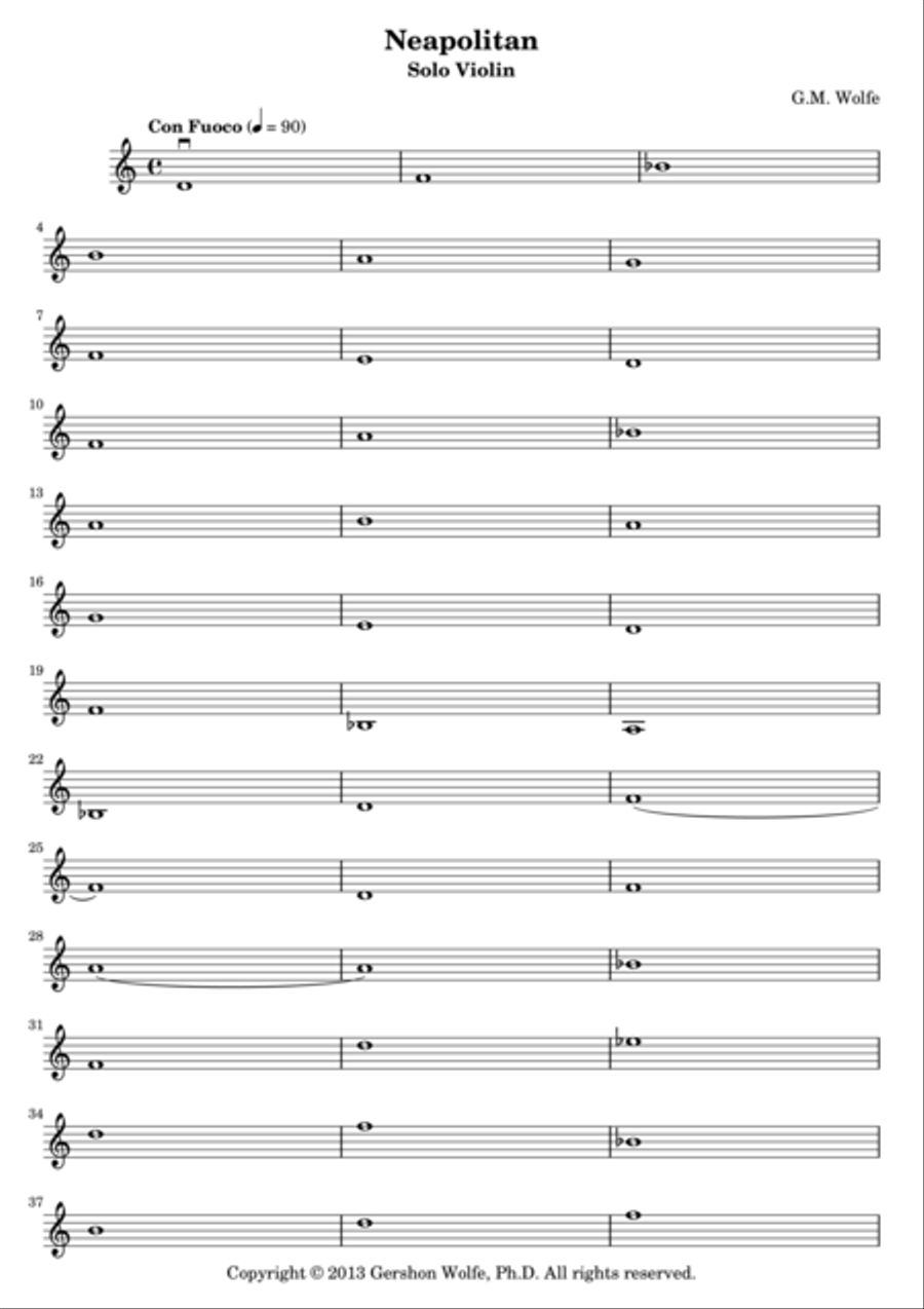Neapolitan Violin Solo scores gallery preview page 1