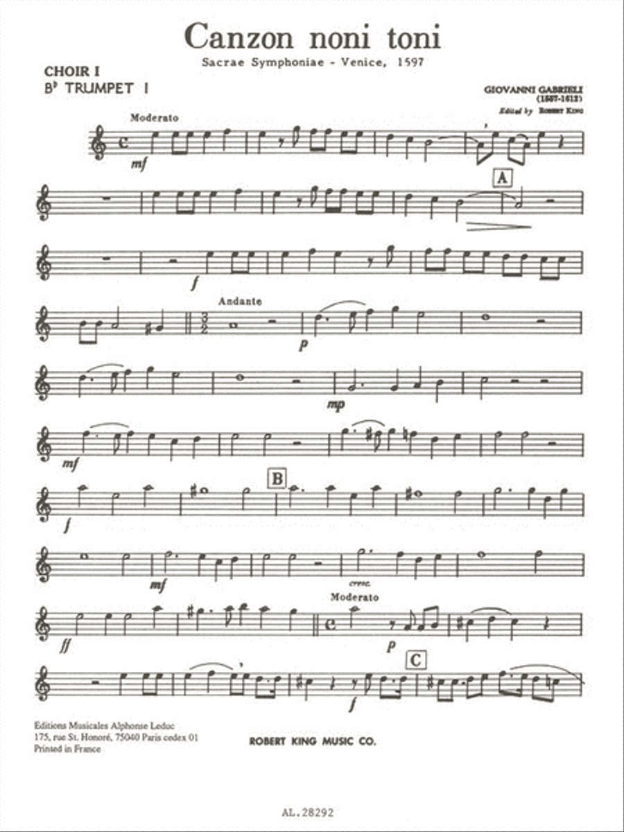 Canzon Noni Toni (ensemble-brass 8 Or More) School and Community scores gallery preview page 2
