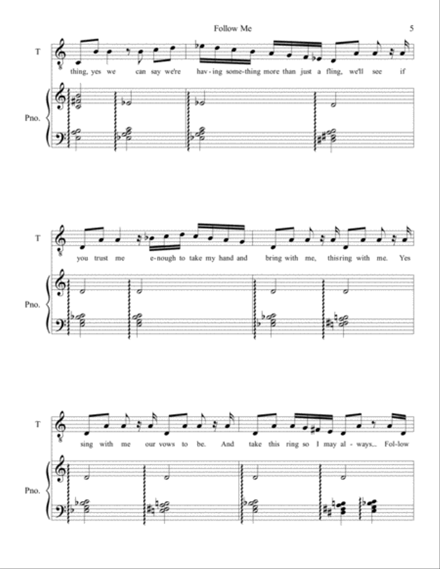 Follow Me Tenor Voice scores gallery preview page 5