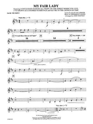 My Fair Lady (Medley): 3rd B-flat Trumpet