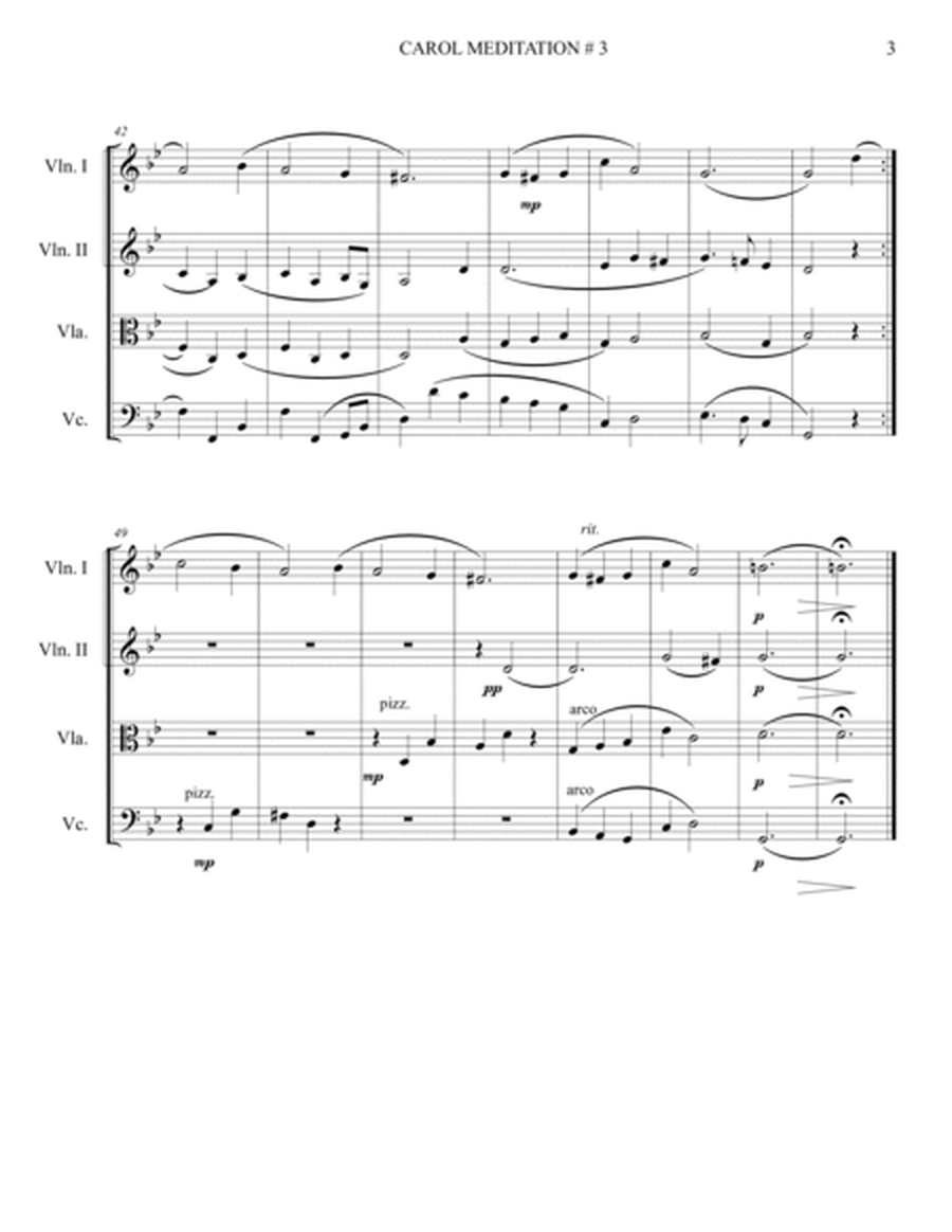 "Coventry Carol" from 12 CAROL MEDITATIONS for String Quartet image number null