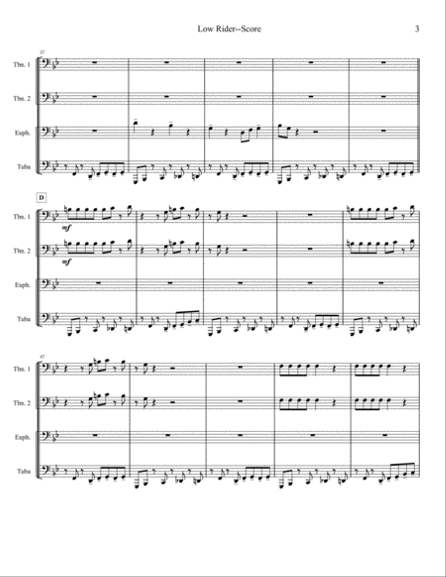 Low Rider Brass Ensemble scores gallery preview page 3