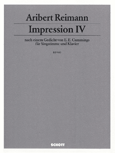 Impression 4 Sop/pf (e.e. Cummings