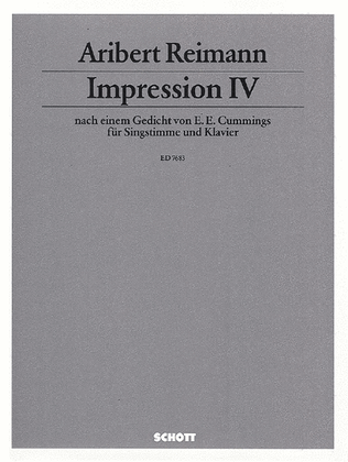 Impression 4 Sop/pf (e.e. Cummings