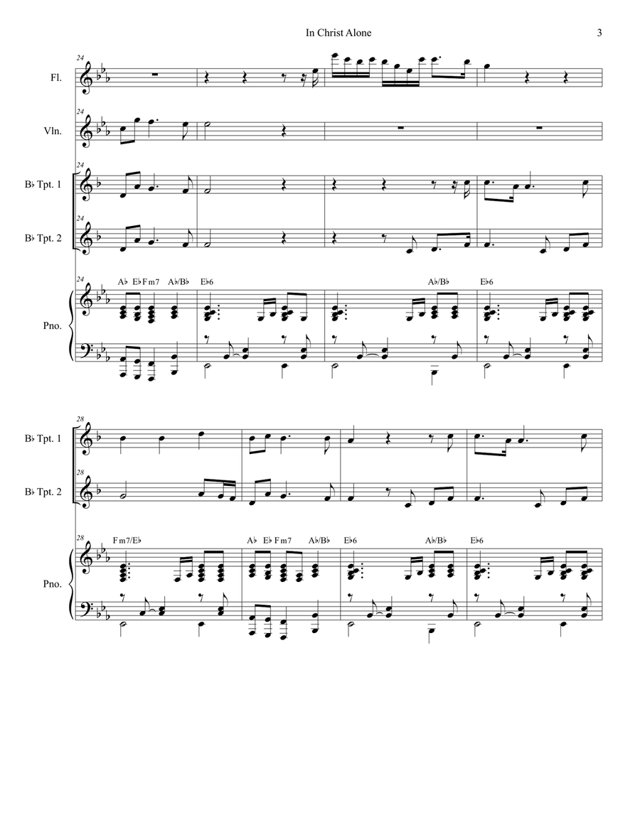 In Christ Alone Trumpet Duet scores gallery preview page 3
